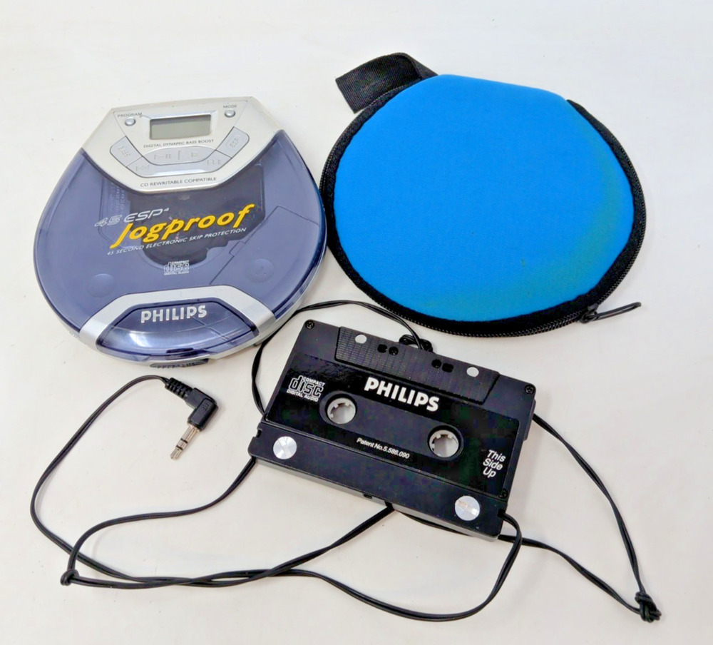 Philips 45 ESP4 Jogproof Portable CD Player Model AX5015/17 Tested Working Well